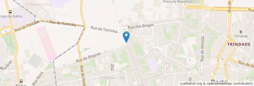 Mapa de ubicacion de BAO’S en 포르투갈, 노르트 지방, Área Metropolitana Do Porto, 포르투, Porto, Cedofeita, Santo Ildefonso, Sé, Miragaia, São Nicolau E Vitória.