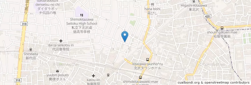 Mapa de ubicacion de すずらん薬局 en Japón, Tokio, Setagaya.