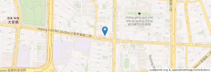Mapa de ubicacion de 麒雲餐廳 en Taïwan, Nouveau Taipei, Taipei, District De Daan.