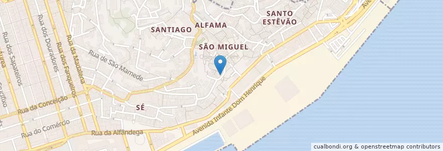 Mapa de ubicacion de Gelateria Poruguesa en Portugal, Lisbonne, Grande Lisboa, Lisbonne, Santa Maria Maior.