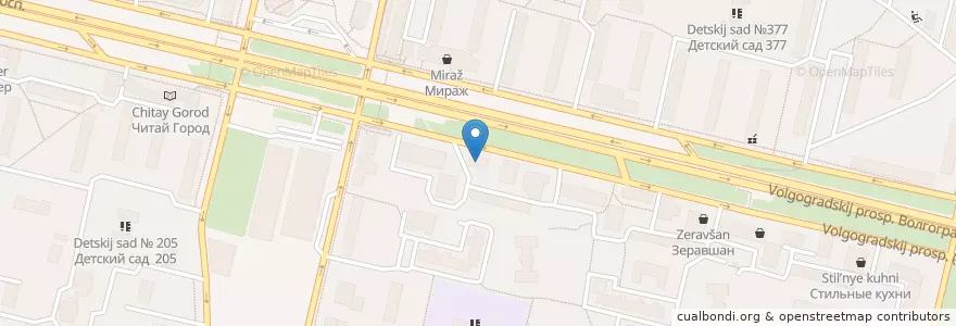 Mapa de ubicacion de Почта Банк en Russia, Distretto Federale Centrale, Москва, Юго-Восточный Административный Округ, Район Кузьминки.