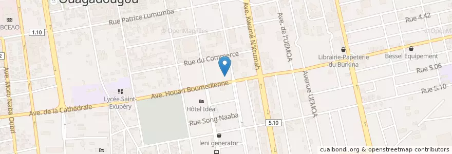 Mapa de ubicacion de Restaurant de Chine en Burkina Faso, Centre, Kadiogo, Uagadugú.