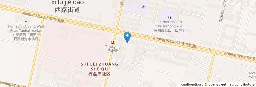 Mapa de ubicacion de SPD en چین, گانسو, لانژو, 安宁区.