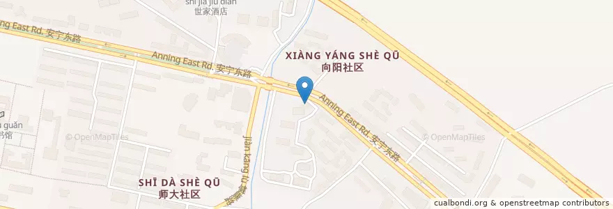 Mapa de ubicacion de SPD en چین, گانسو, لانژو, 安宁区, 培黎街道.