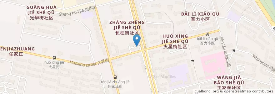 Mapa de ubicacion de Lan Yang Fang en Chine, Gansu, 兰州市 (Lanzhou), 敦煌路街道.