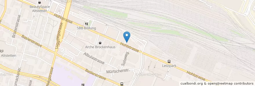 Mapa de ubicacion de Cara en Suisse, Zurich, District De Zurich, Zurich.