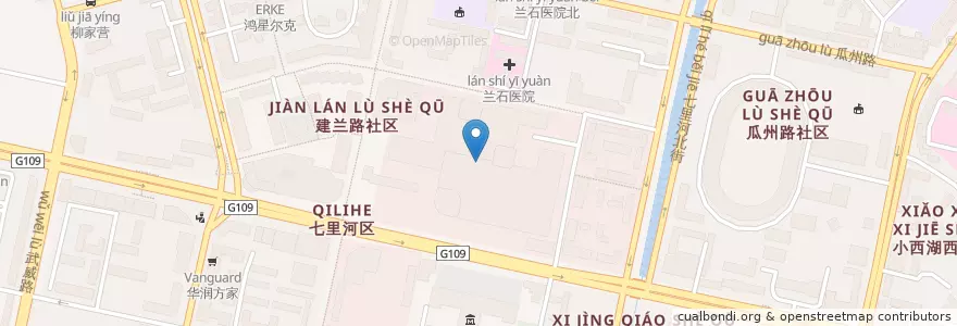 Mapa de ubicacion de Dairy Queen en 中国, 甘肃省, 兰州市 (Lanzhou), 七里河区.