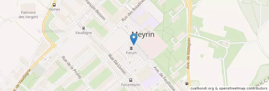 Mapa de ubicacion de Undertown en 瑞士, 日內瓦, Meyrin, 日內瓦, Meyrin.