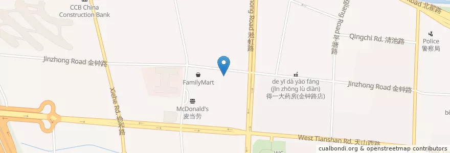Mapa de ubicacion de 赣之家 en 중국, 상하이, 창닝구.