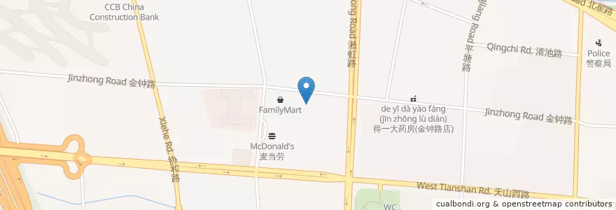Mapa de ubicacion de Luckin Coffee en China, Shanghái, Changning.