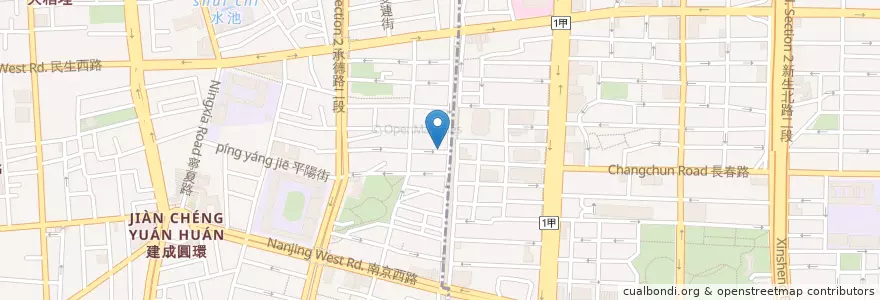 Mapa de ubicacion de 三角三圓 en Taiwan, Nuova Taipei, Taipei.