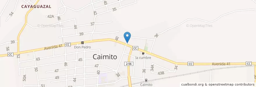 Mapa de ubicacion de Tribunal Municipal Popular de Caimito en کوبا, Artemisa, Caimito.