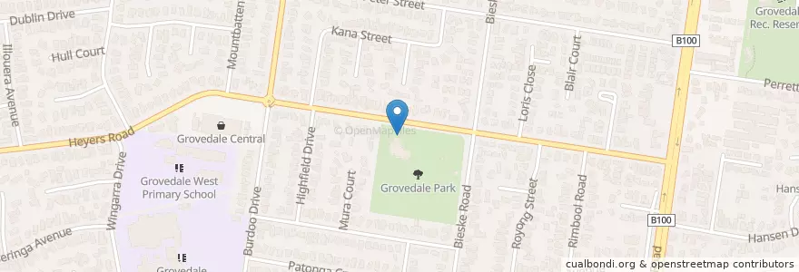Mapa de ubicacion de Grovedale Neighbourhood House en 오스트레일리아, Victoria, City Of Greater Geelong.