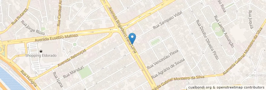 Mapa de ubicacion de Wise Up en ブラジル, 南東部地域, サンパウロ, Região Geográfica Intermediária De São Paulo, Região Metropolitana De São Paulo, Região Imediata De São Paulo, サンパウロ.