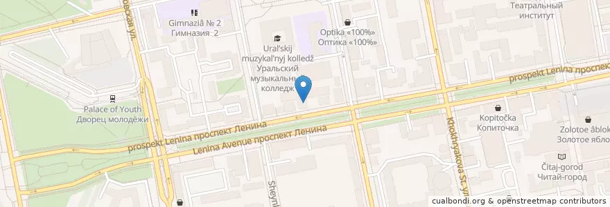 Mapa de ubicacion de M0nk en Russie, District Fédéral De L'Oural, Oblast De Sverdlovsk, Городской Округ Екатеринбург.