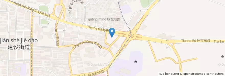 Mapa de ubicacion de 德伦口腔 en Cina, Guangdong, 广州市, 越秀区, 华乐街道.