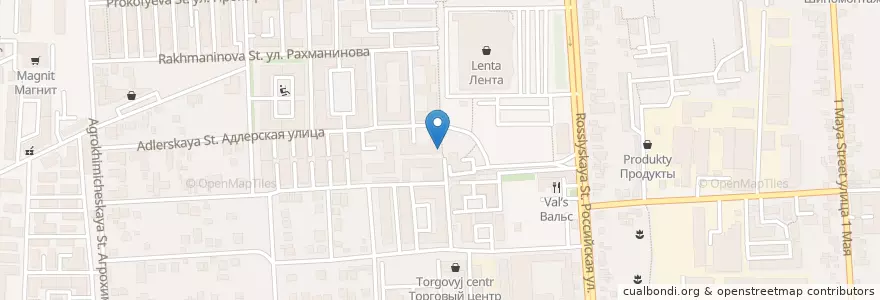 Mapa de ubicacion de Пивной дворик en Russia, Distretto Federale Meridionale, Territorio Di Krasnodar, Городской Округ Краснодар.