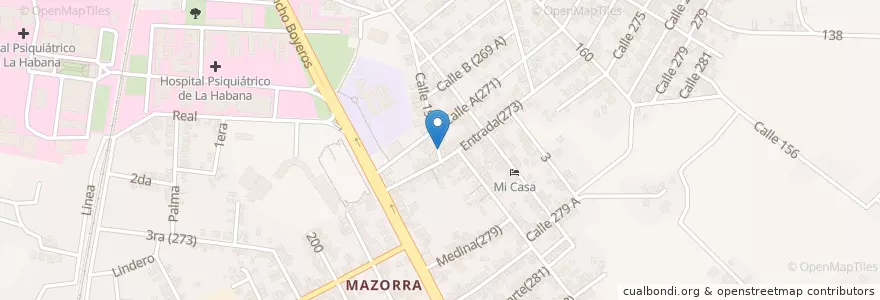 Mapa de ubicacion de Cafeteria Lulu en Cuba, La Habana, Boyeros.