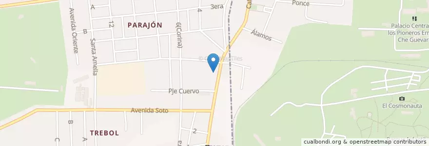 Mapa de ubicacion de Restaurante El Trebol en Cuba, Havana, Arroyo Naranjo.