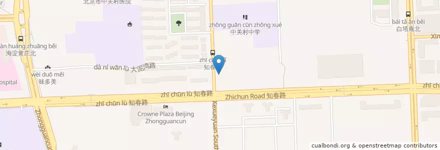 Mapa de ubicacion de 古晋食府 en China, Pekín, Hebei, 海淀区.