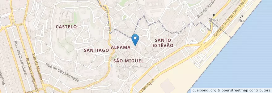 Mapa de ubicacion de Fado Maior en ポルトガル, Lisboa, Grande Lisboa, リスボン, Santa Maria Maior.