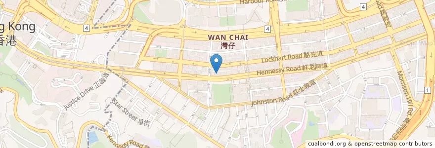 Mapa de ubicacion de 德康大藥房 Health Peace Pharmacy en Chine, Guangdong, Hong Kong, Île De Hong Kong, Nouveaux Territoires, 灣仔區 Wan Chai District.