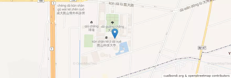 Mapa de ubicacion de 崑山藝廊 en 臺灣, 臺南市.