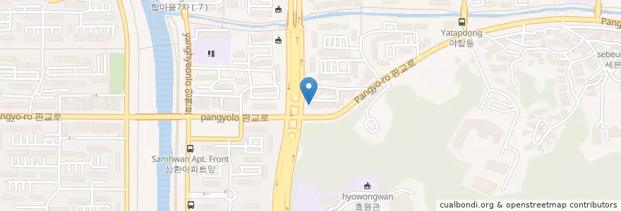Mapa de ubicacion de 명륜진사갈비야탑점 en كوريا الجنوبية, 경기도, 분당구.