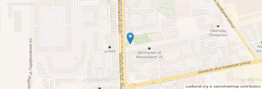 Mapa de ubicacion de Шаверма en ロシア, 北西連邦管区, レニングラード州, サンクト ペテルブルク, Адмиралтейский Район, Московский Район.