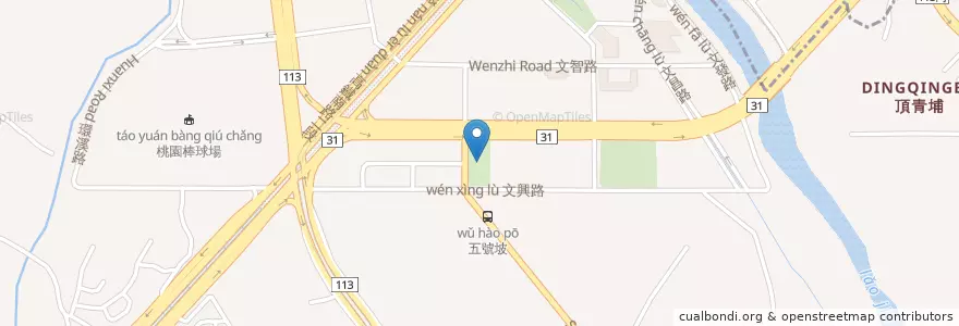 Mapa de ubicacion de 桃園高鐵幼稚園 en 台湾, 桃園市, 中壢区.