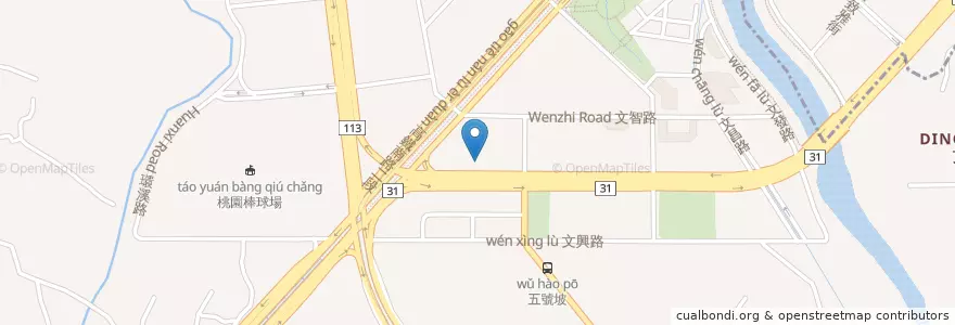 Mapa de ubicacion de 露易莎咖啡 en 臺灣, 桃園市, 中壢區.