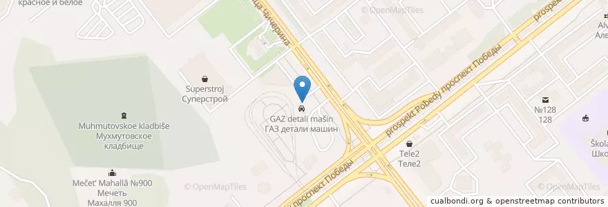 Mapa de ubicacion de Мою сам en Rusia, Уральский Федеральный Округ, Óblast De Cheliábinsk, Челябинский Городской Округ.