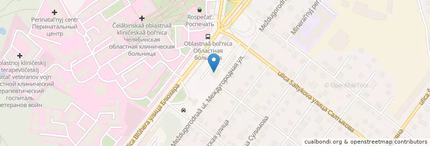Mapa de ubicacion de Автостанция «Южная» en Rússia, Уральский Федеральный Округ, Oblast De Cheliabinsk, Челябинский Городской Округ.