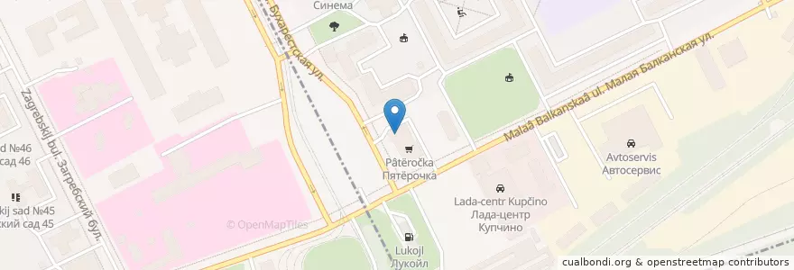 Mapa de ubicacion de Горздрав en Rusland, Северо-Западный Федеральный Округ, Oblast Leningrad, Sint-Petersburg, Фрунзенский Район, Балканский Округ.