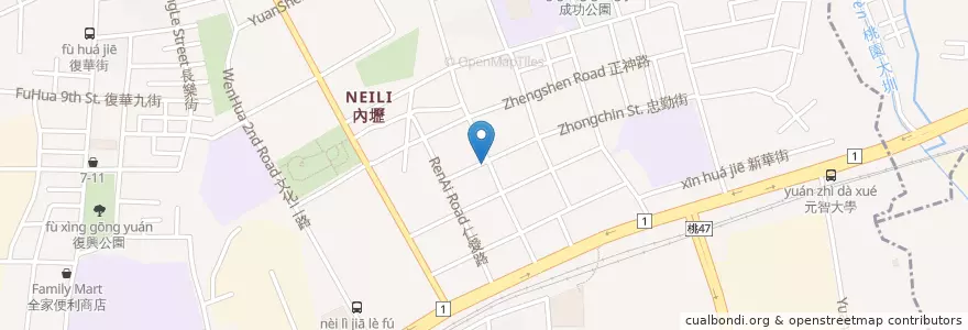 Mapa de ubicacion de 忠孝診所 en Taiwan, 桃園市.