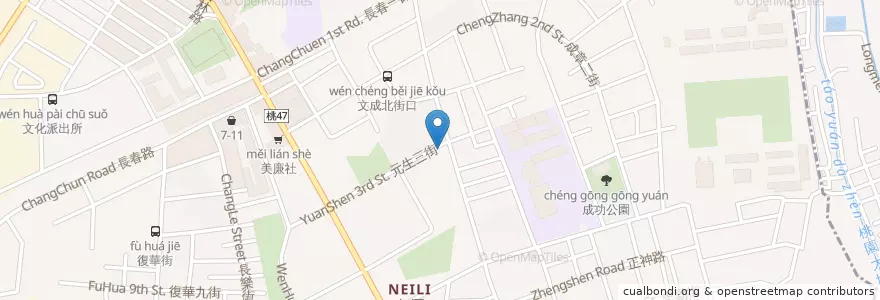 Mapa de ubicacion de 檸檬草泰式料理 en Taiwan, 桃園市.