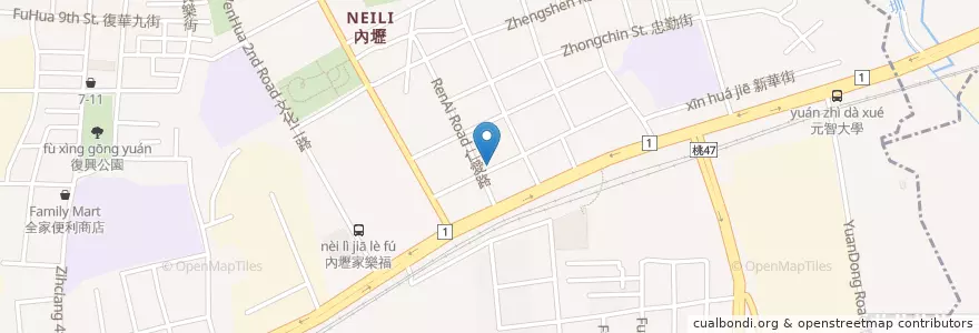 Mapa de ubicacion de 麵屋豚介拉麵 en 台湾, 桃園市.
