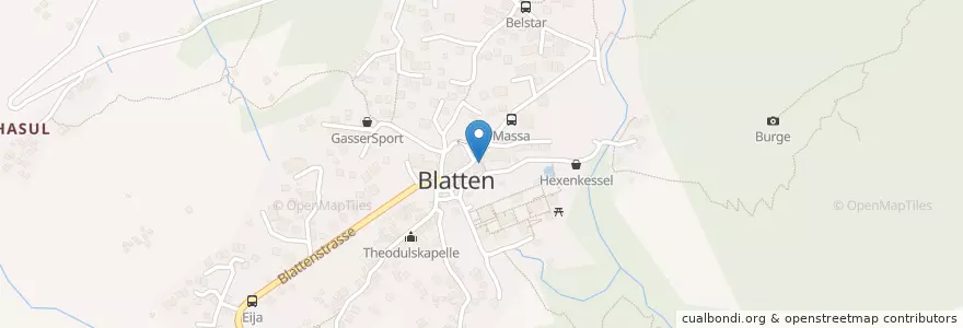 Mapa de ubicacion de Raiffeisen Belalp-Simplon en Suiza, Vallés, Brig, Naters.