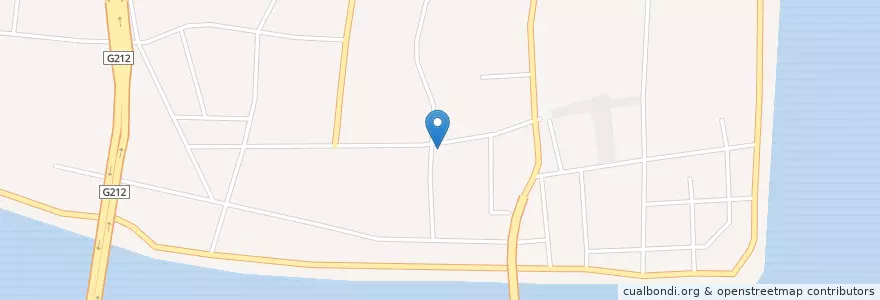 Mapa de ubicacion de 胡一刀粉面馆 en 中国, 重庆市, 合川区, 合阳城街道, 营盘街社区, 洛阳溪社区.