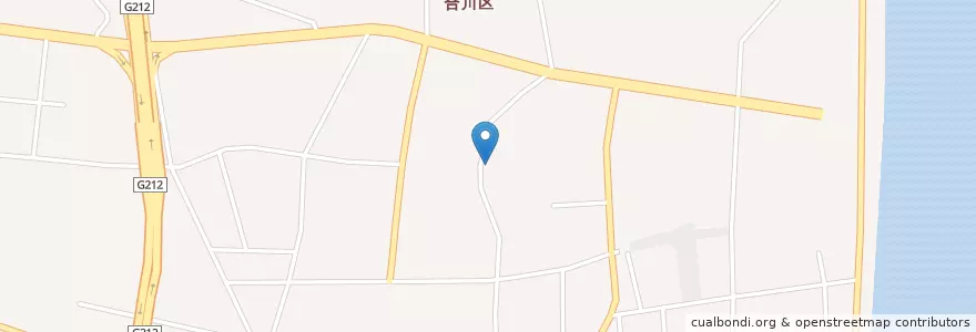 Mapa de ubicacion de 友好医院 en 중국, 충칭시, 合川区, 合阳城街道, 营盘街社区, 洛阳溪社区.