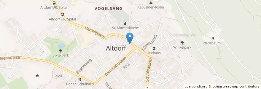 Mapa de ubicacion de Fomaz en Zwitserland, Uri, Altdorf (Ur).