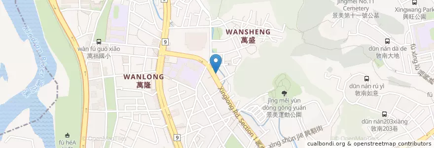 Mapa de ubicacion de 崑崙中藥行 en Taiwan, 新北市, Taipé, 文山區.