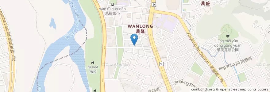 Mapa de ubicacion de 佳和牛麵館 en Taiwan, 新北市, Taipé, 文山區.