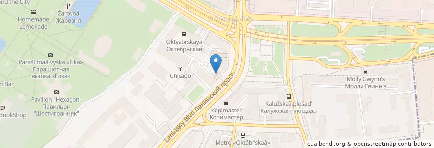 Mapa de ubicacion de Cofix en Russie, District Fédéral Central, Moscou, Центральный Административный Округ, Район Якиманка.