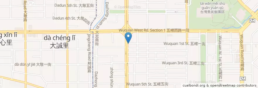 Mapa de ubicacion de 小鴉片 en Taiwan, Taichung.