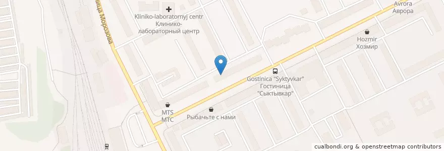 Mapa de ubicacion de Коми республиканская юношеская библиотека en Russia, Northwestern Federal District, Komi Republic, Syktyvkar Urban Okrug.