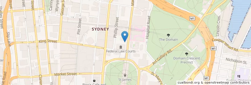 Mapa de ubicacion de Beanbah Espresso en Australie, Nouvelle Galles Du Sud, Council Of The City Of Sydney, Sydney.