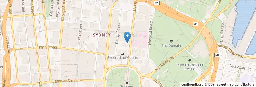 Mapa de ubicacion de Legal Grounds Cafe en Australie, Nouvelle Galles Du Sud, Council Of The City Of Sydney, Sydney.