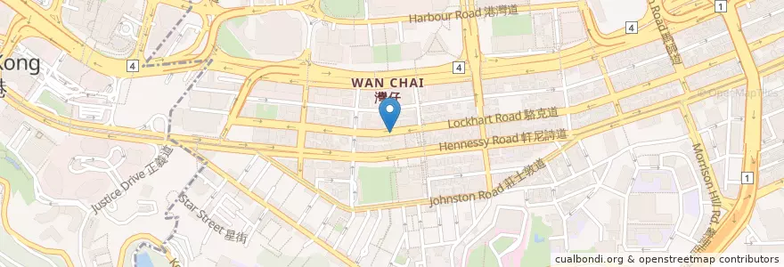Mapa de ubicacion de 味苑 Mei Garden en Çin, Guangdong, Hong Kong, Hong Kong Adası, Yeni Bölgeler, 灣仔區 Wan Chai District.