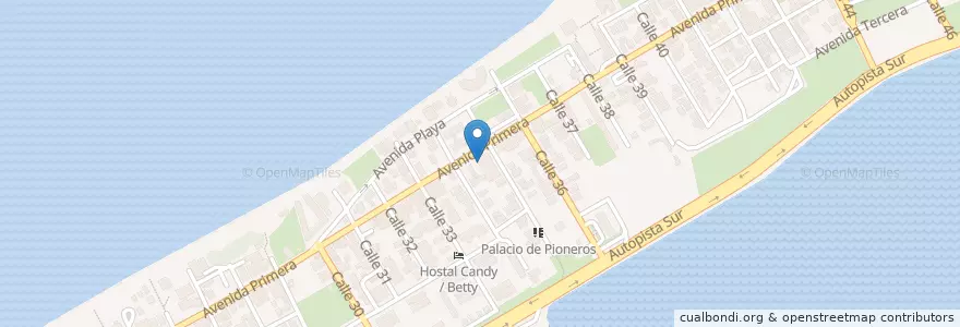 Mapa de ubicacion de Compas' Bar en Cuba, Matanzas, Cárdenas, Varadero.